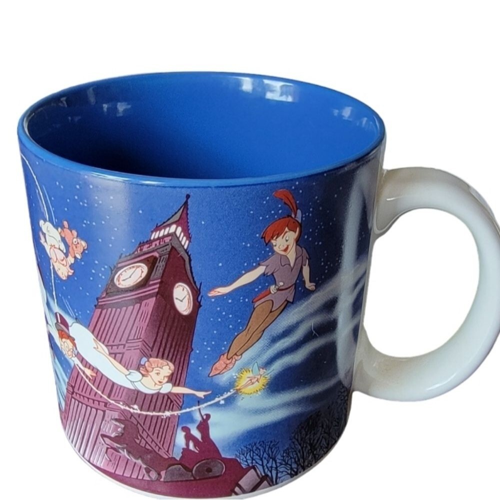 Vintage Walt Disney Classic Peter Pan Coffee Mug Cup Ceramic Japan *